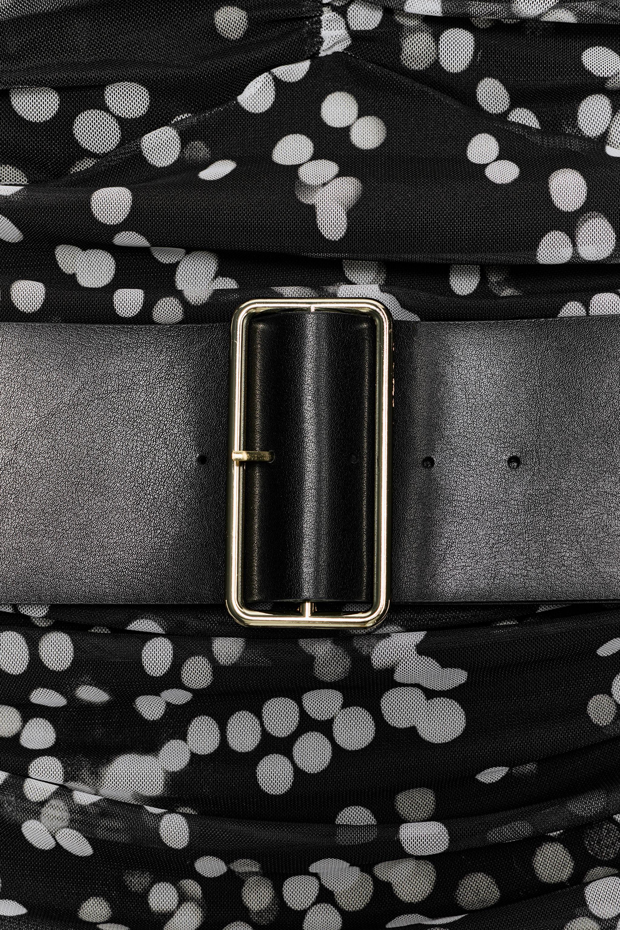 ROBE À POIS CEINTURÉE